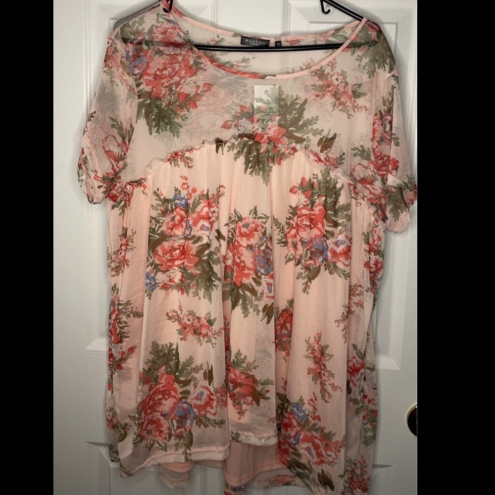 Sheer floral top